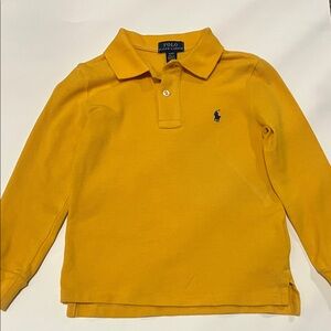 Polo by Ralph Lauren Kids Long-Sleeve Polo - Mustard Yellow with Navy Logo